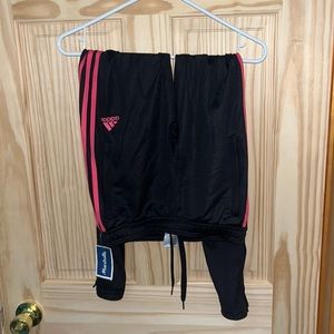 Adidas (never worn) Joggers Pink Stripes